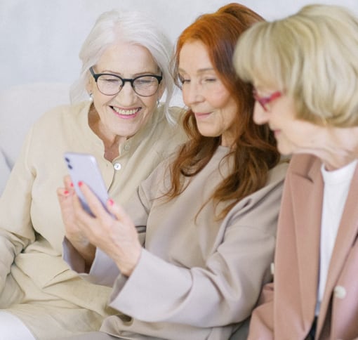 Group of women video chatting